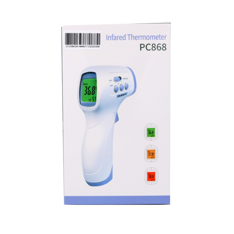 เครื่องวัดอุณหภูมิแบบพกพา (Infrared Forehead Thermometer) รุ่น PC868